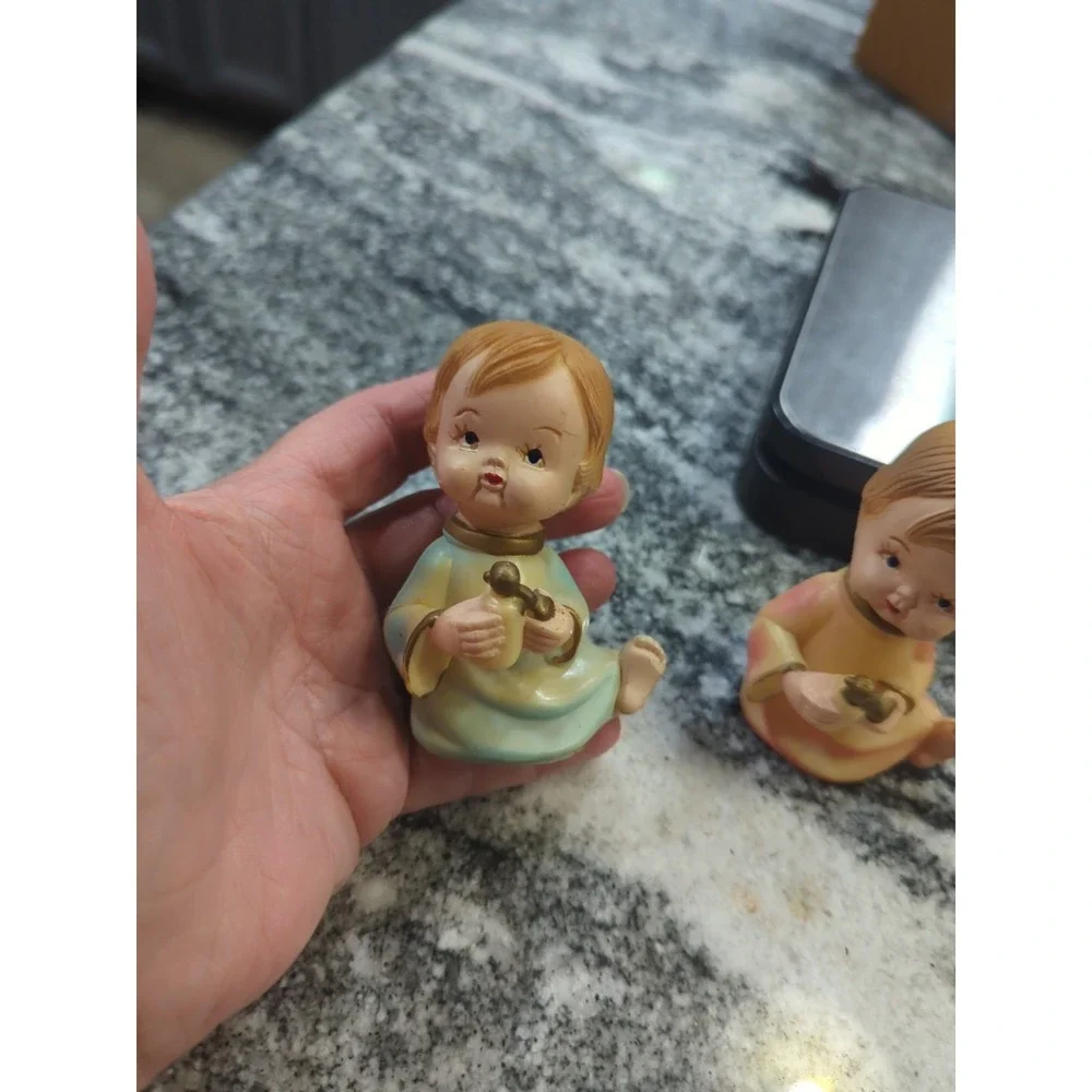 Vintage Collectible Wilton Cake Decor Topper Baby Boy Baby Girl Child Twins 1972